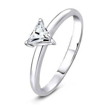 Triangle Shape Silver Ring SCR-5-07